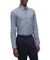 Slim-Fit Neat-Pattern Dress Shirt