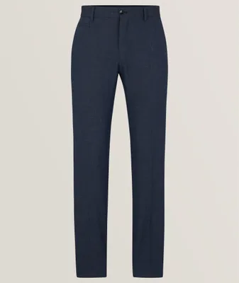 Slim-Fit Mélange Wool Blend Dress Pants