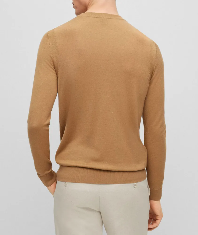 Wool, Silk & Cashmere Crew Neck Sweater