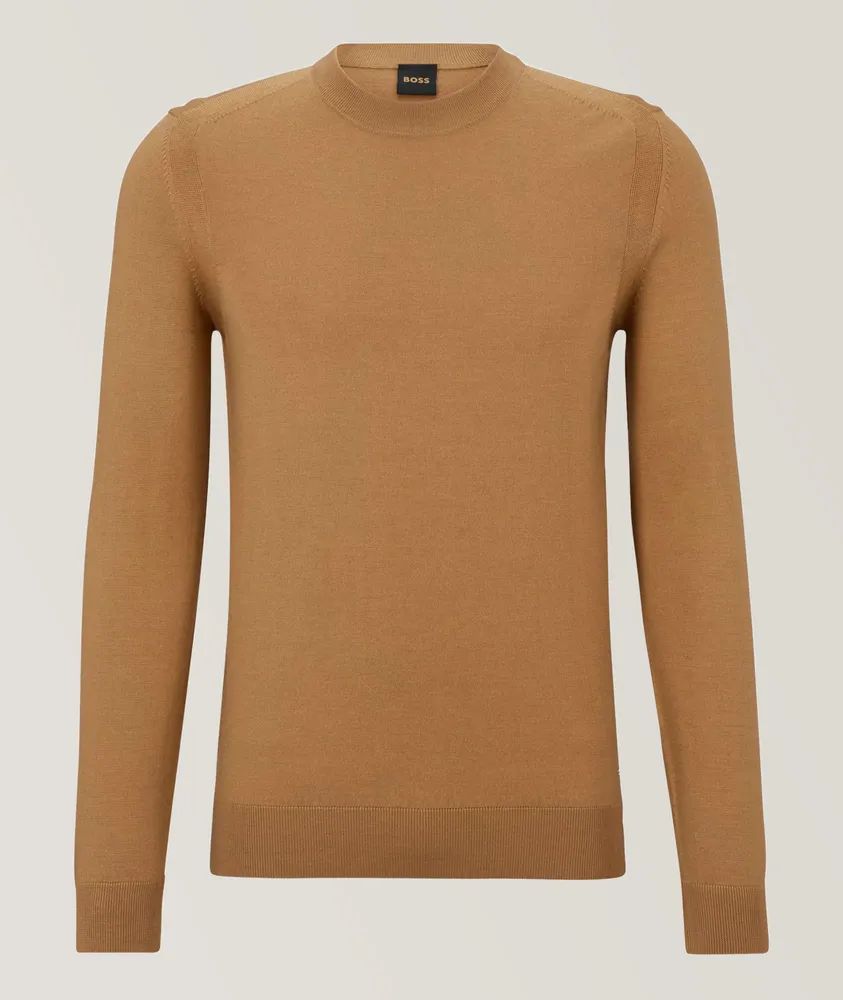 Wool, Silk & Cashmere Crew Neck Sweater