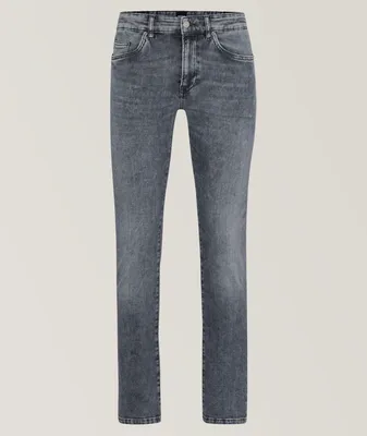 Slim-Fit Washed Stretch-Cotton Jeans