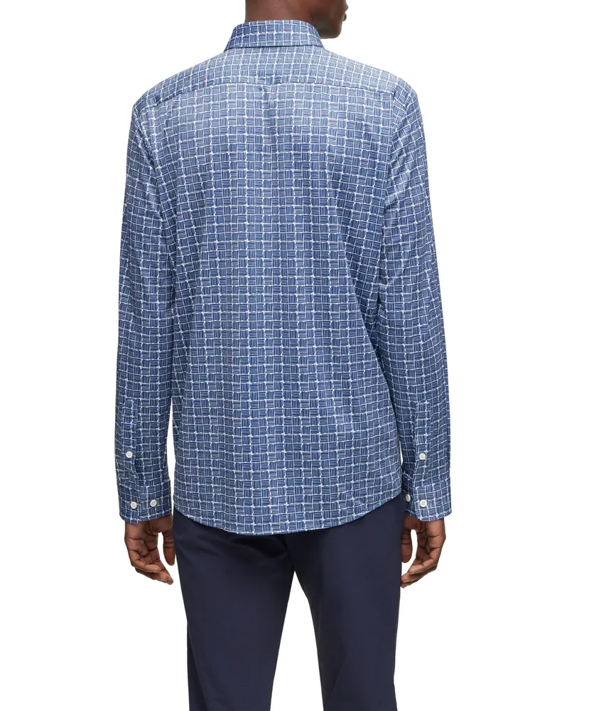 Weaved Performance-Stretch Fabric Sport Shirt