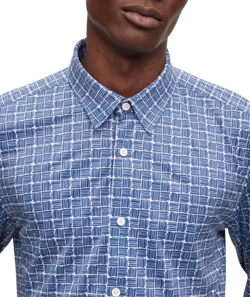 Weaved Performance-Stretch Fabric Sport Shirt