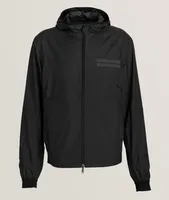 Water-Repellent Technical Fabric Hooded Blouson