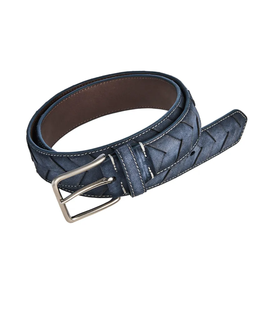 Suede Geometric Pattern Belt