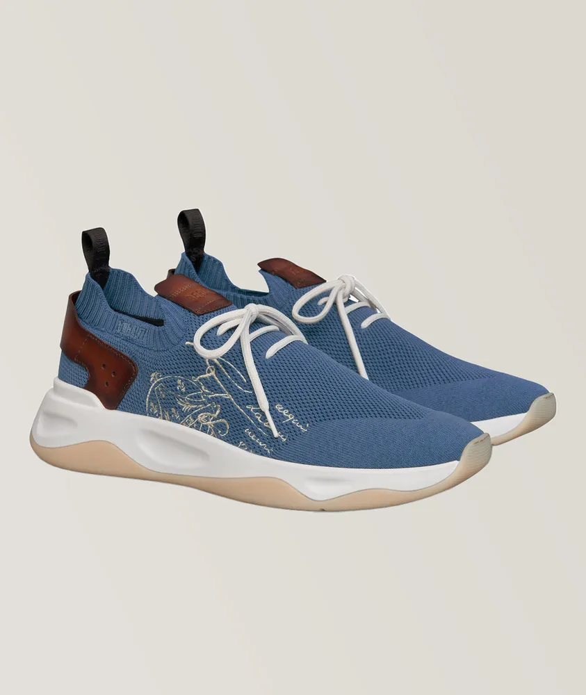 Shadow Knit And Leather Sneakers