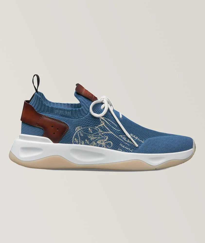 Shadow Knit And Leather Sneakers