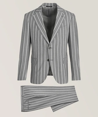 Wide Stripe Wool Suit