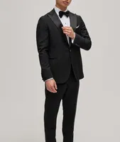 Slim-Fit Solid Stretch Wool-Mohair Tuxedo