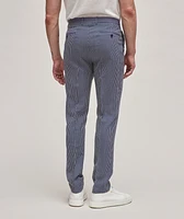 Pleated Striped Seersucker Dress Pants