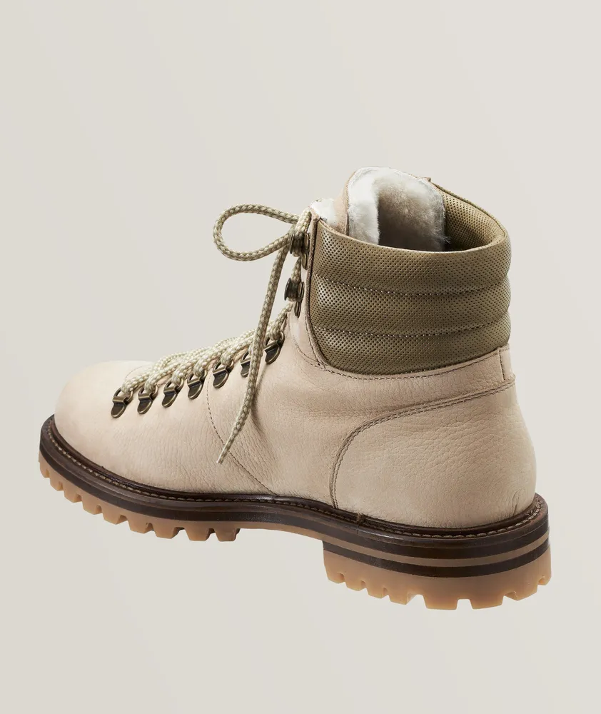 Suede Lace-Up Hiking Boot