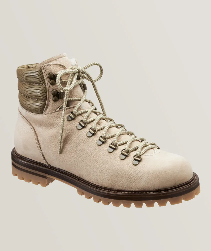 Suede Lace-Up Hiking Boot