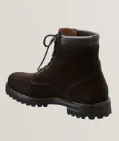 Suede Lace-Up Lug Boot