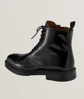 Polished Leather Cap-Toe Boots