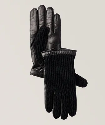 Adam Lamb Leather Crochet Gloves