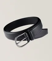 Grained Leather Business Belt