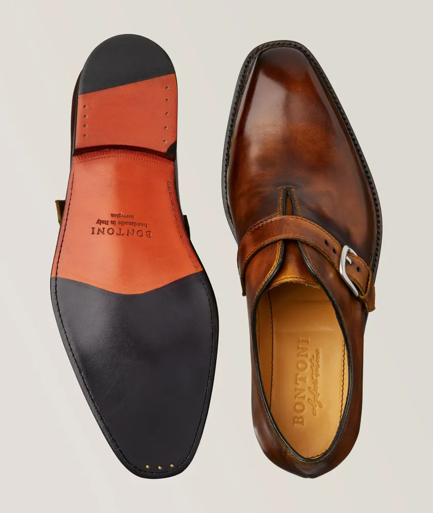 Spaccone Burnished Leather Monkstraps