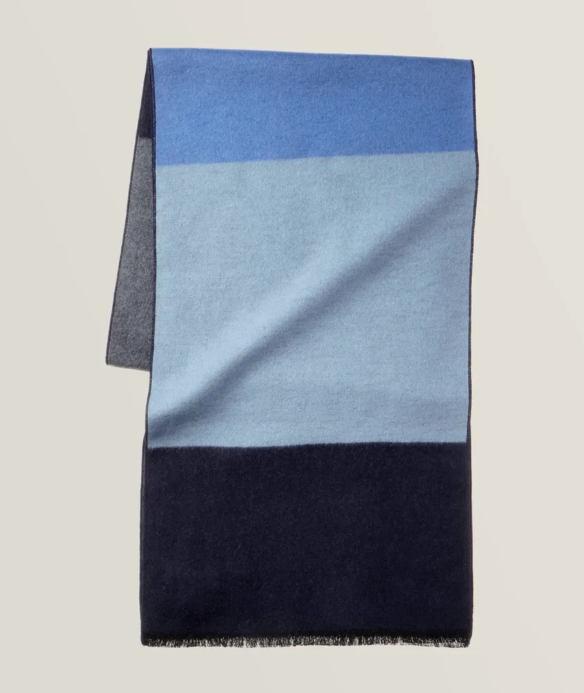 Colour Block Brushed Silk Scarf