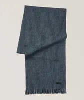 Raschel Knit Cotton-Wool Scarf & Beanie Gift Set