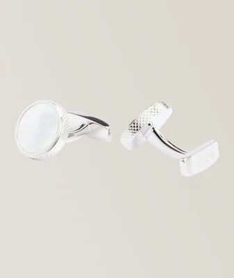 Mother of Pearl Round Cufflinks