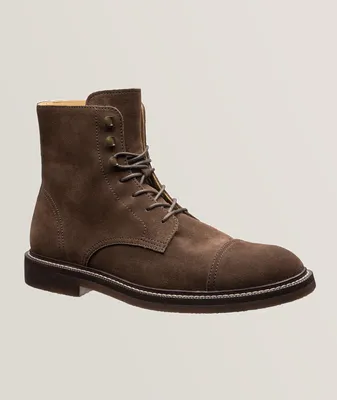 Mountain-Style Suede Lace-Up Boots