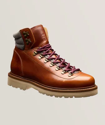 Lace-Up Leather Hiking Boots