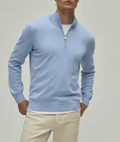 Quarter-Zip Cashmere Sweater