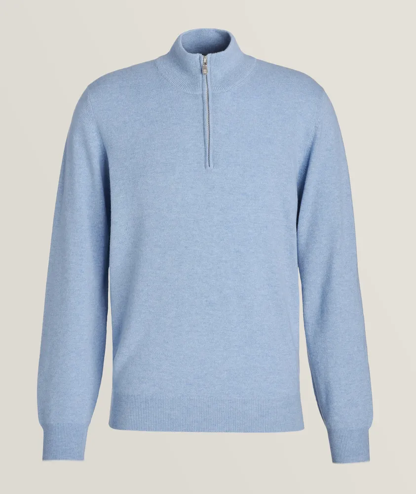 Quarter-Zip Cashmere Sweater