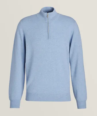 Quarter-Zip Cashmere Sweater