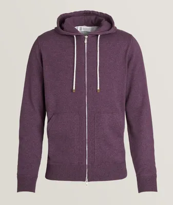 Cashmere Full-Zip Hooded Sweater