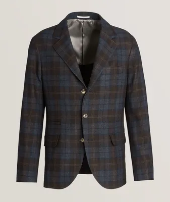 Plaid Wool, Cashmere & Silk Sport Jacket
