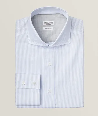 Pinstripe Cotton Oxford Shirt