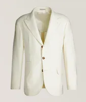 Diagonal Weaved Wool, Cashmere & Silk Sport Jacket