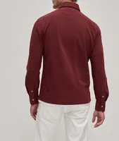 Long-Sleeve Cotton Piqué Polo
