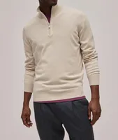 Quarter-Zip Cashmere Sweater