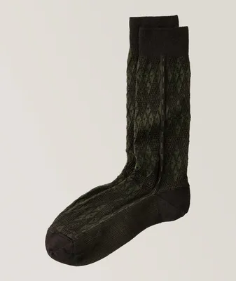 Geometric Wool-Blend Socks
