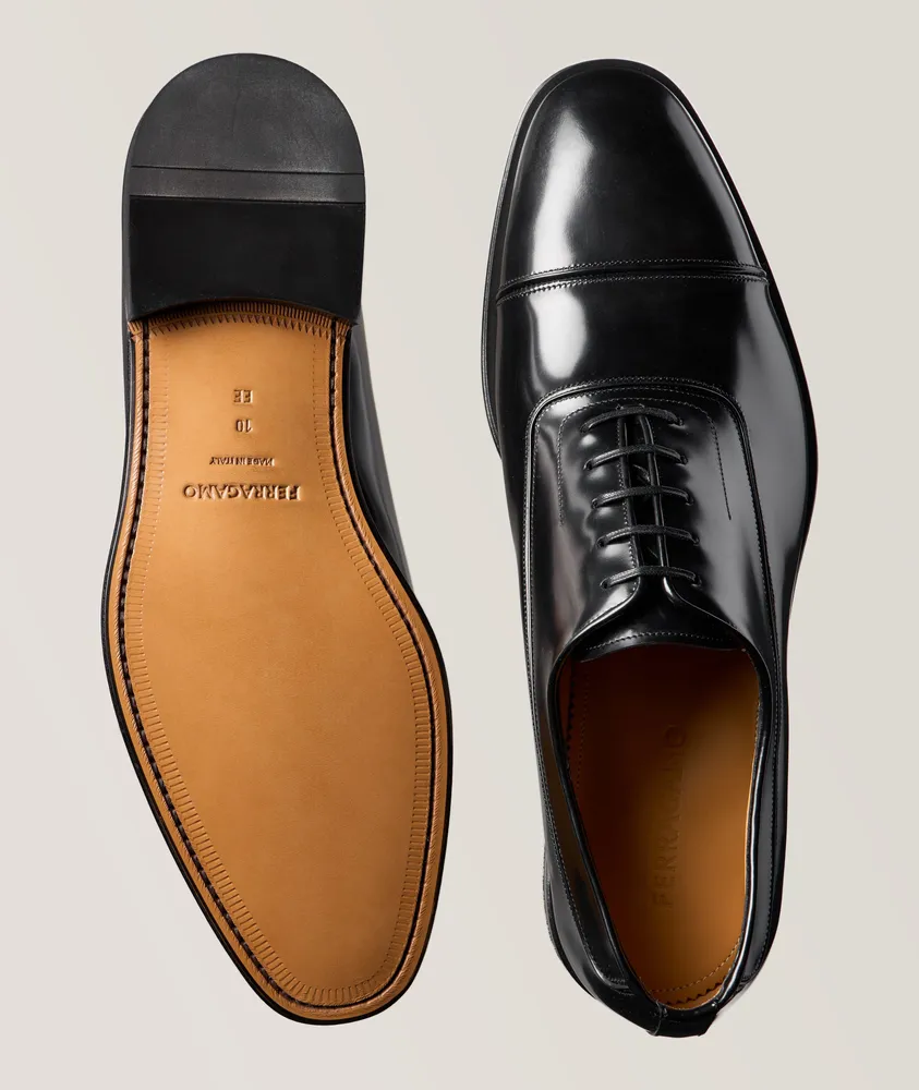 Fermin Polished Leather Cap-Toe Oxfords