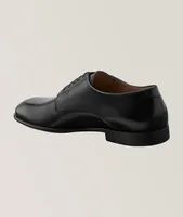Fosco Polished Leather Plain-Toe Derbies