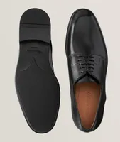 Fosco Polished Leather Plain-Toe Derbies