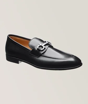 Foster Double Gancini Bit Leather Loafers
