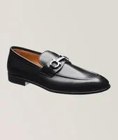 Foster Double Gancini Bit Leather Loafers