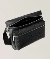 City Embossed Calfskin Leather Messenger Bag