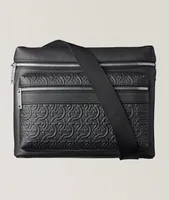 City Embossed Calfskin Leather Messenger Bag