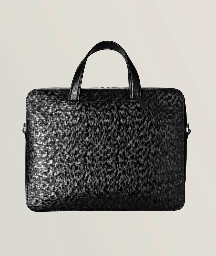 Textured Leather Briefcase