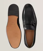 Florio Burnished Leather Loafers