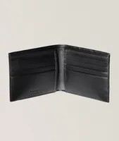 Embossed Triangle Quilted Leather Bi-Fold Wallet