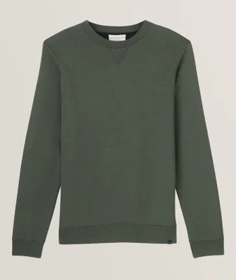 Quinn Stretch-Jersey Cotton Crewneck Sweater