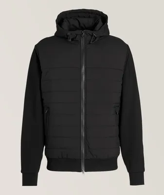 Two-Way Zip Quilted Front Hoodie