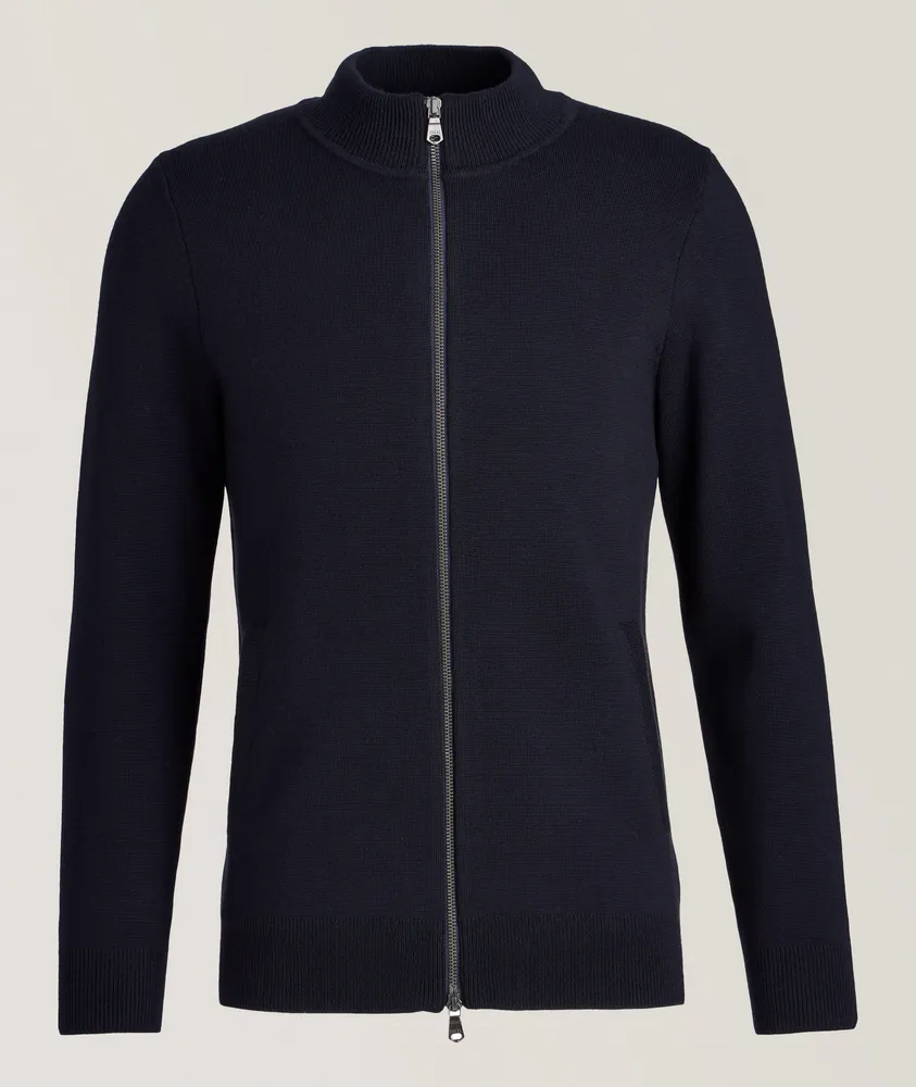 Merino Wool Full-Zip Sweater