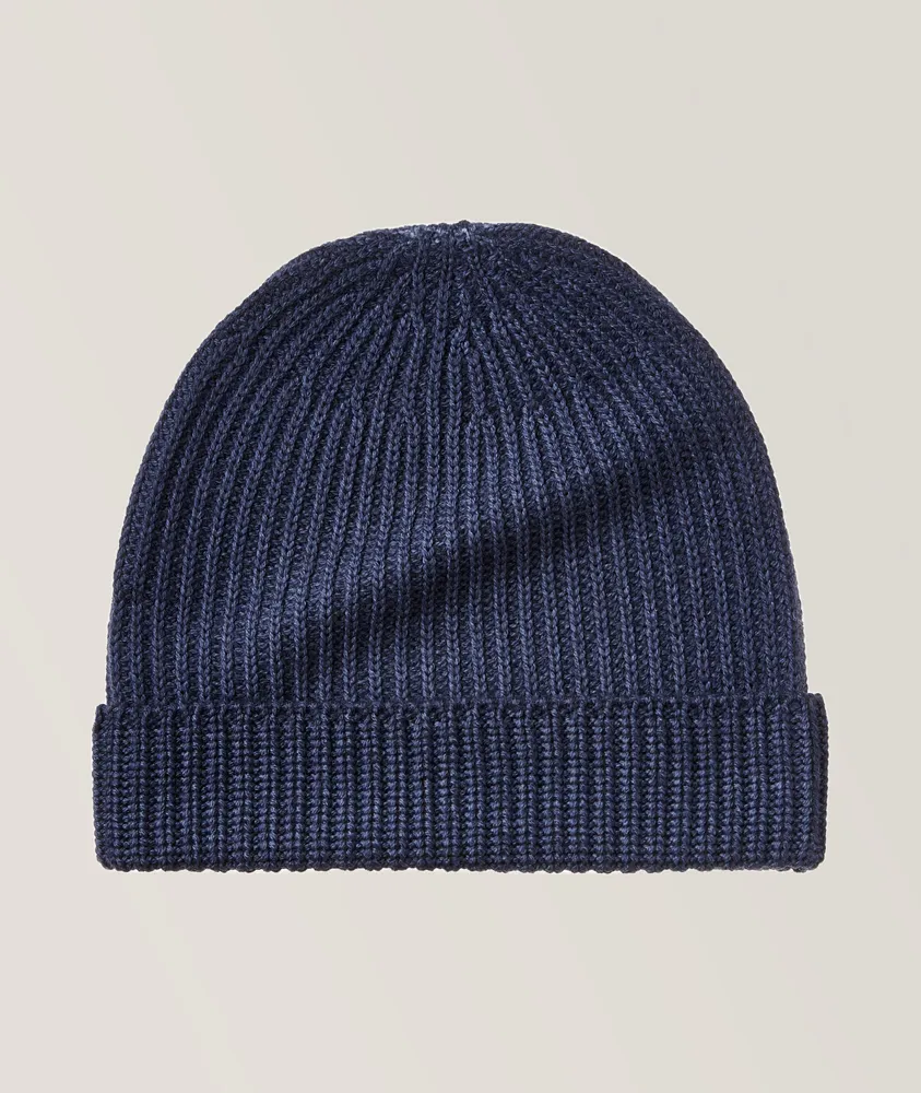 Ribbed Merino Wool Beanie